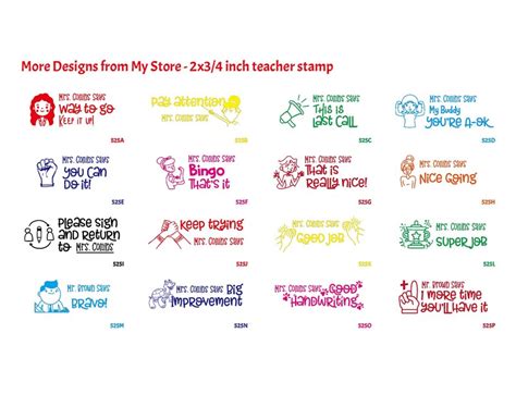 Custom Teacher Stamps Ts Teacher Stamp Personalized Etsy