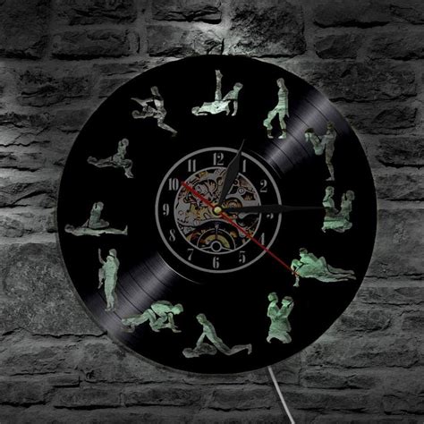 ltood 24 horas sex position vinyl record reloj de pared silueta retroiluminación led modern