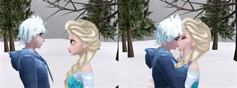 Jack Frost X Elsa Kiss Time By Jackfrostoverland On Deviantart