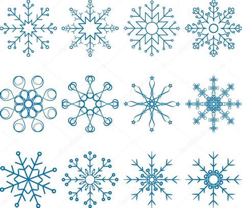 Snowflake Vector Set ⬇ Vector Image By © Vanias Vector Stock 31998019
