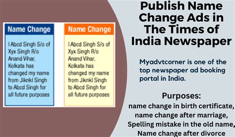 Why Do We Publish Name Change Advertisement In The Times Of India