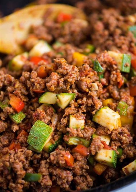 Healthy Ground Beef Vegetable Skillet Recipe The Flavours Of Kitchen