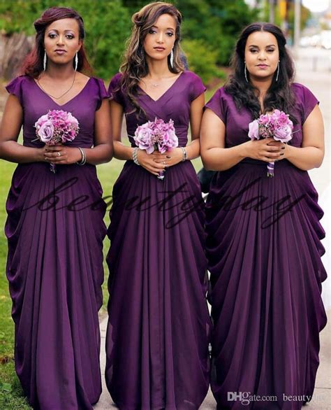 2019 African Bridesmaid Dresses For Nigerian Maid Of Honor Gowns Formal Wedding Party Guest