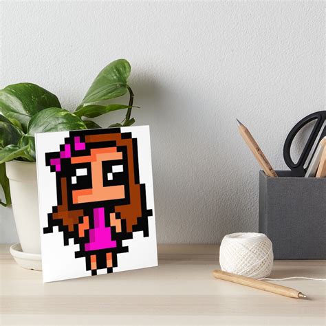 Girl Pixel Art Kawaii Cute Art Board Print By Lefad Redbubble