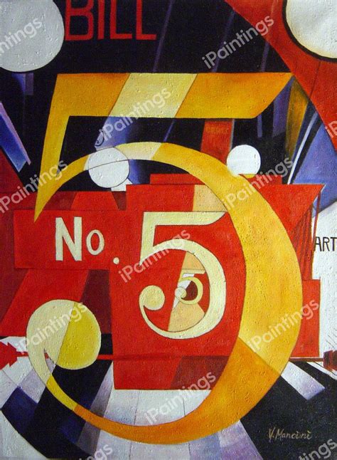 A Figure 5 In Gold Painting By Charles Demuth Reproduction