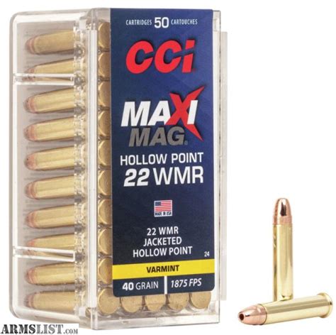 Armslist For Sale Cci Maxi Mag Varmint 22wmr 100 Rounds 22 Wmr Magnum