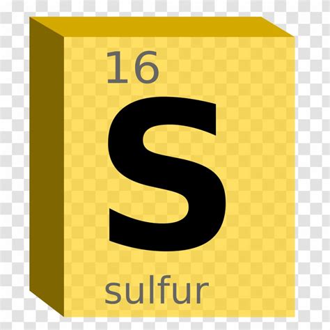 Symbol Sulfur Chemical Element Periodic Table Clip Art Block