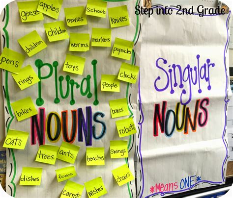 Step Into 2nd Grade With Mrs Lemons Singular And Plural Nouns
