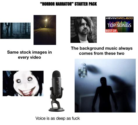 Creepypasta Scary Story Narrator Starter Pack R Starterpacks Starter Packs Know Your Meme