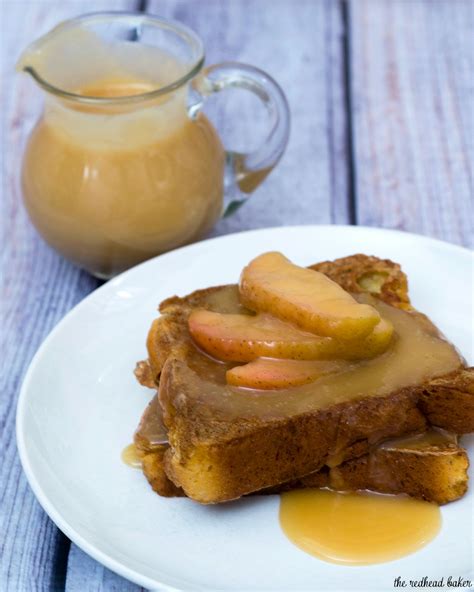 Rich Slices Of French Toast Are Topped With Vanilla Apple