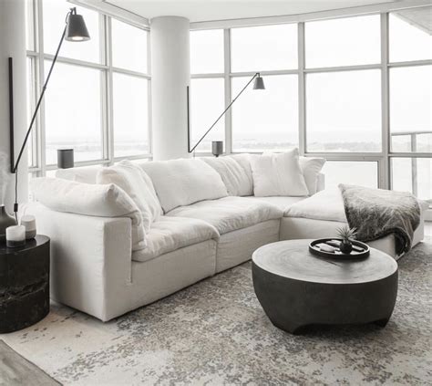 All White Modern Cloud Sofa Couches Living Couches Living Room