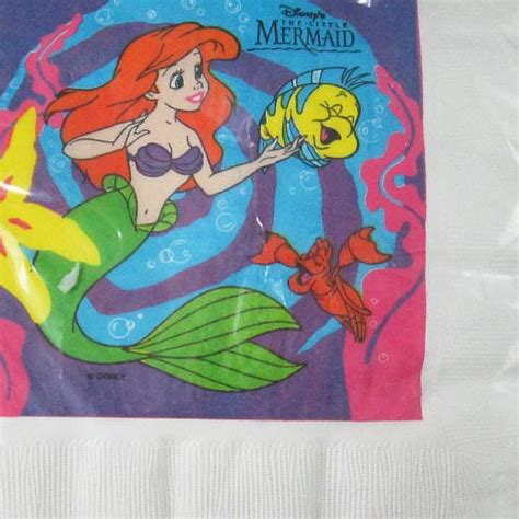 Ariel The Little Mermaid Vintage Ariel And Friends Lunch Napkins 16ct