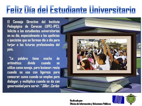 Noticias Upel Caracas Feliz Día Del Estudiante Universitario