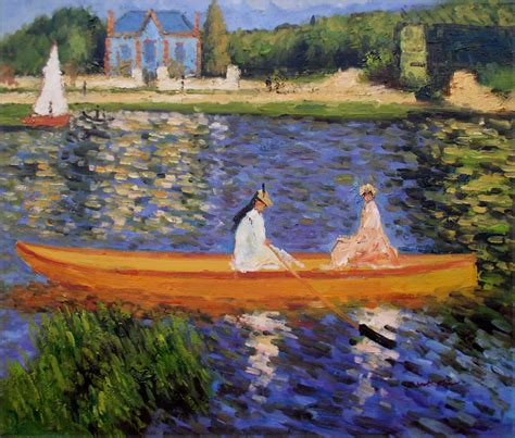 Quality Oil Painting Repro Renoir Pierre Auguste Boating On The Seine