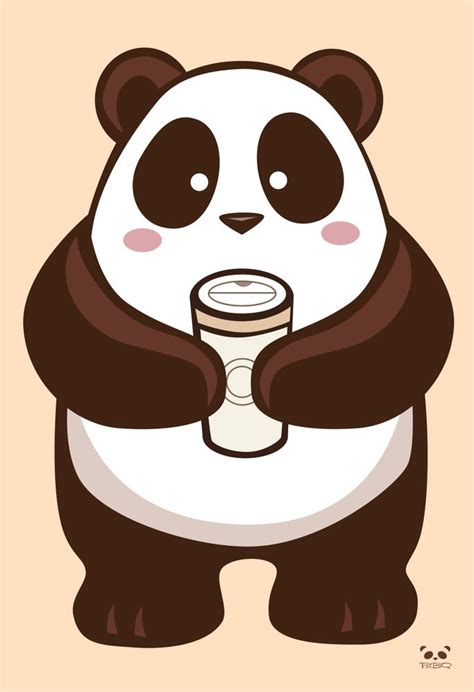 Coffee Panda Art Print By Pmbq X Small In 2020 Panda Art Panda