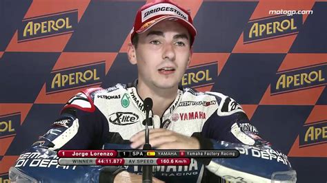 Jorge Lorenzo Interview After The Misano Gp Youtube