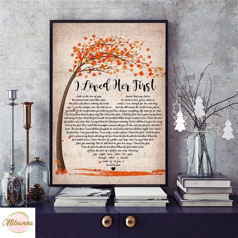 Art Collectibles Valentine Gift Lyrics Poster Anniversary Gift Love Music Vintage Poster I