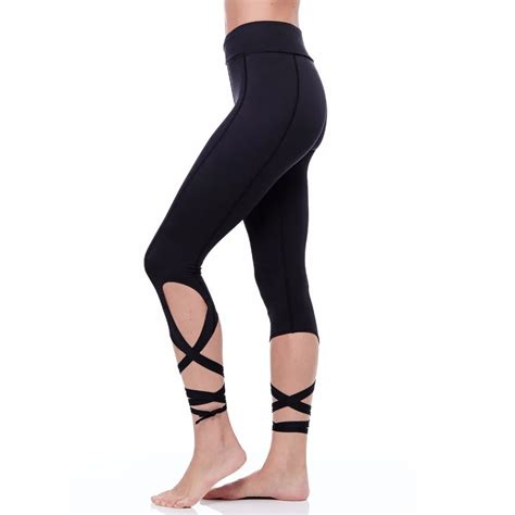 High Waist Compression Yoga Pants With Super Bows Bandage Workout Tight