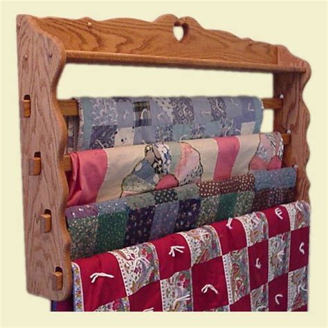 four bar quilt hnager with shelf robinsons woodcrafts wood crafts quilt hangers quilt rack