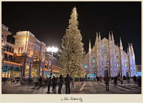 Giant Christmas Tree At The Milan Cathedral