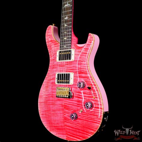 paul reed smith prs wood library 10 top custom 24 piezo p24 stained flame maple neck brazilian