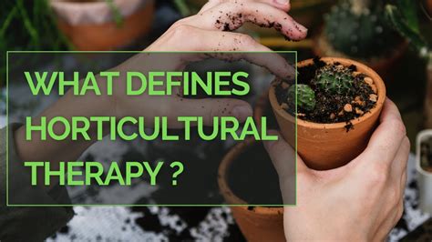 Horticultural Therapy What Defines Horticultural Therapy Youtube