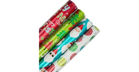 Jam Paper T Wrapping Papers Holographic Merry Christmas 4 Pack Price
