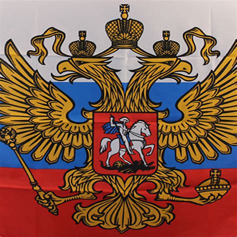 Pick one of 60 shields, pick one of 130 crests, pick one of 38 color schemes and pick 2 of millions of colors. Russian Double-Eagle Coat of Arms Flag (3x5')-RDECOAF35