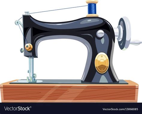 Download Vintage sewing machine Royalty Free Vector Image | Sewing machine, Vintage sewing machines ...
