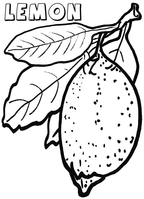 Lemon Coloring Pages Coloring Pages To Download And Print