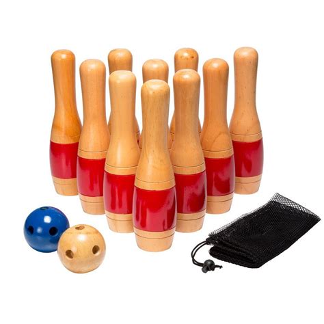 Trademark 11 In Wooden Lawn Bowling Set 80 Lb11 The Home Depot