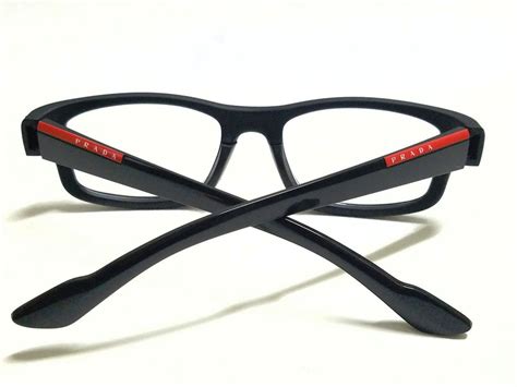 Prada Sport Black Rx Prescription Eyeglasses Ps02ev 1ab1o1 52mm 1sale Deals