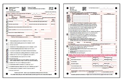 Connecticut Tax Forms 2019 Printable State Ct 1040 Form And Ct 1040