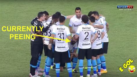 Brazilian Soccer Player Takes Knee To Secretly Pee On Field