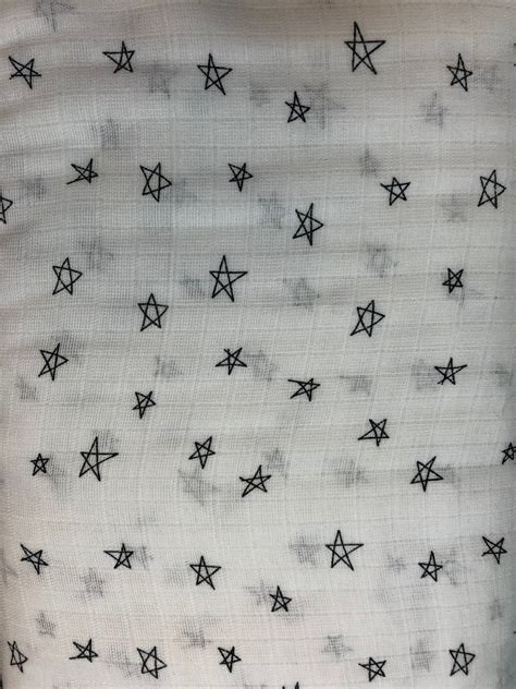 Riley Blake Double Gauze Skies Star White Green S Sewing And Vacuum