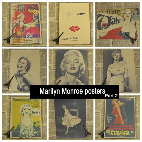 Marilyn Monroe Part Vintage Retro Matte Kraft Paper Antique Poster