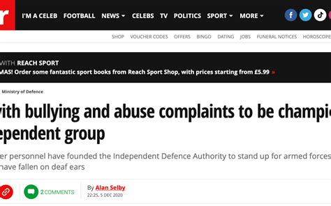 Sunday Mirror Recognition For The Independent Defence Authority Independent Defence Authority