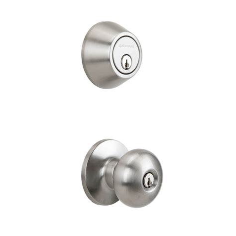 Gatehouse Baron Satin Nickel Double Cylinder Deadbolt Keyed Entry Door