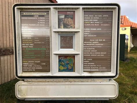 Find the perfect mcdonalds drive thru menu stock photo. Drive-thru menu for an abandoned McDonalds in Alaska ...
