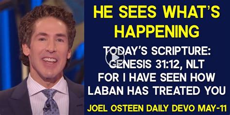 Joel Osteen May 11 2023 Daily Devotional He Sees Whats Happening