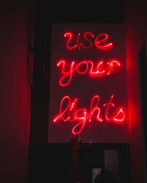 Hd Wallpaper Neon Bright Light Quote Inspo Inspirational Red