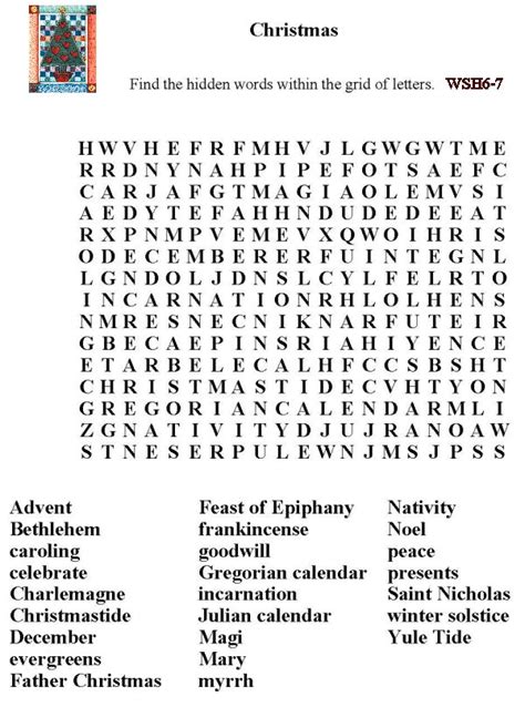 Bluebonkers Free Printable Word Search Sheet Christmas