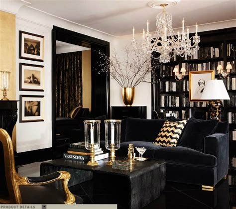 Ralph Lauren Home Black And Gold Living Room Gold Living Room