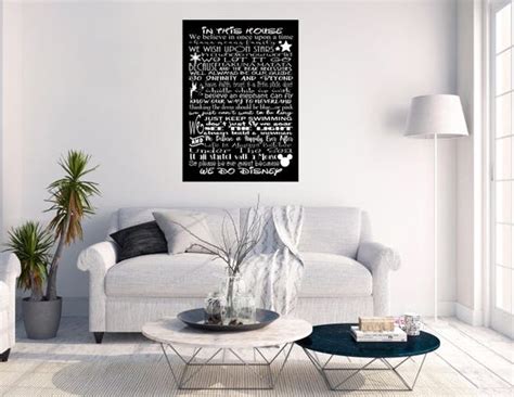 We Do Disney House Rules Large Sign Sale Art Print Canvas