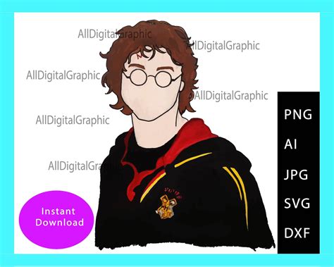 Harry Potter SVG harry potter vector png dxf svg harry | Etsy