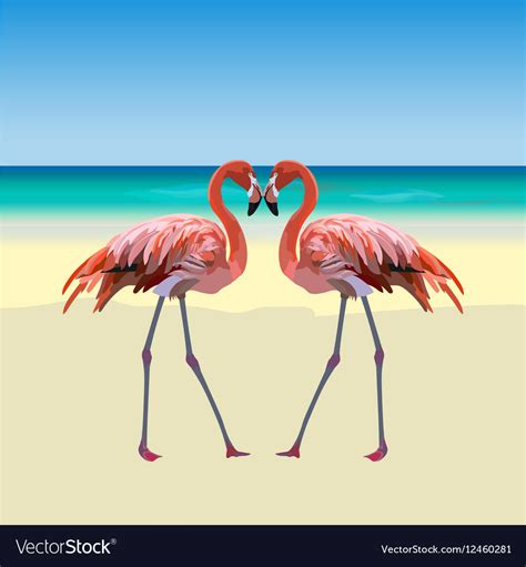 Flamingos Making A Heart