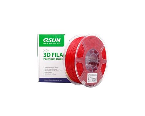 Esun Pla 3d Printer Filament 175mm 1kg Spool Fire Engine Red