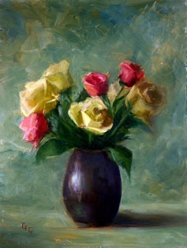 Daily Paintworks Bouquet Of Roses Original Fine Art For Sale