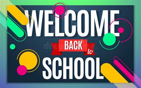 Welcome Back To School Vector Banner Stock Vector Illustration Of