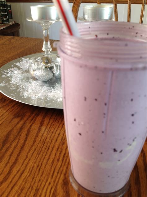 Vanilla Blueberry Protein Milkshake Talk Less Say More